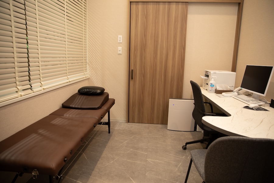 リラクゼーションを受けることができる診察室