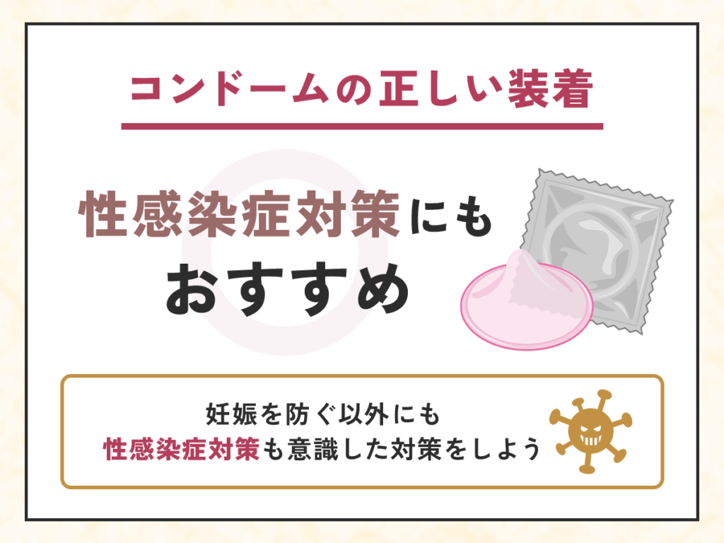 コンドーム(避妊具)の装着は性感染症対策効果にも期待できる
