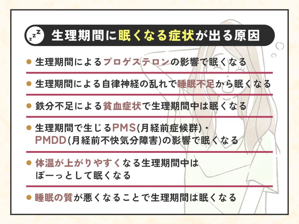 結論として生理期間に眠い時は無理せず寝る対策がおすすめ