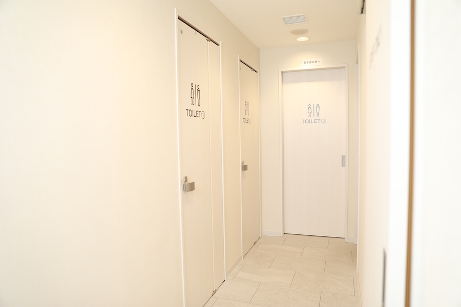 複数完備されているトイレ